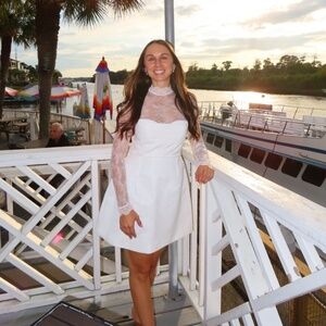 Lace Sleeve Cup Detail Mini Dress